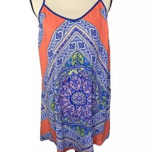 BeBop geometric y2k style cute spring summer dress halter top knee length size M